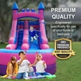 thumbnail image 3 of Pogo Bounce House Crossover Kids Inflatable Water Slide, Pink with Blower, 12 ft, 3 of 10