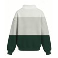 thumbnail image 3 of Kids' Sweatshirt Color Block Mock Neck Dropped Shoulder Long Sleeve Casual Pullover Basic Comfortable Fall Top, 3 of 4
