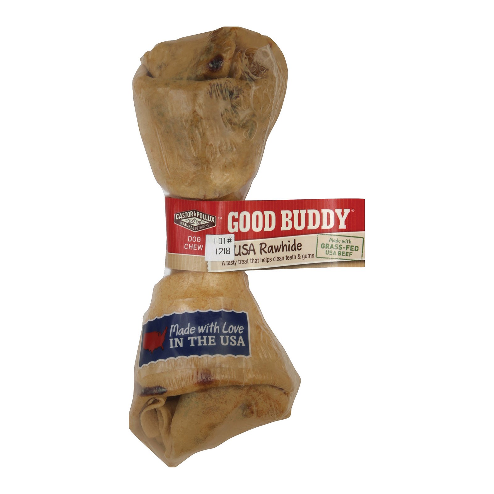 Castor & Pollux Good Buddy USA Rawhide Bone Dog Treat, 67"