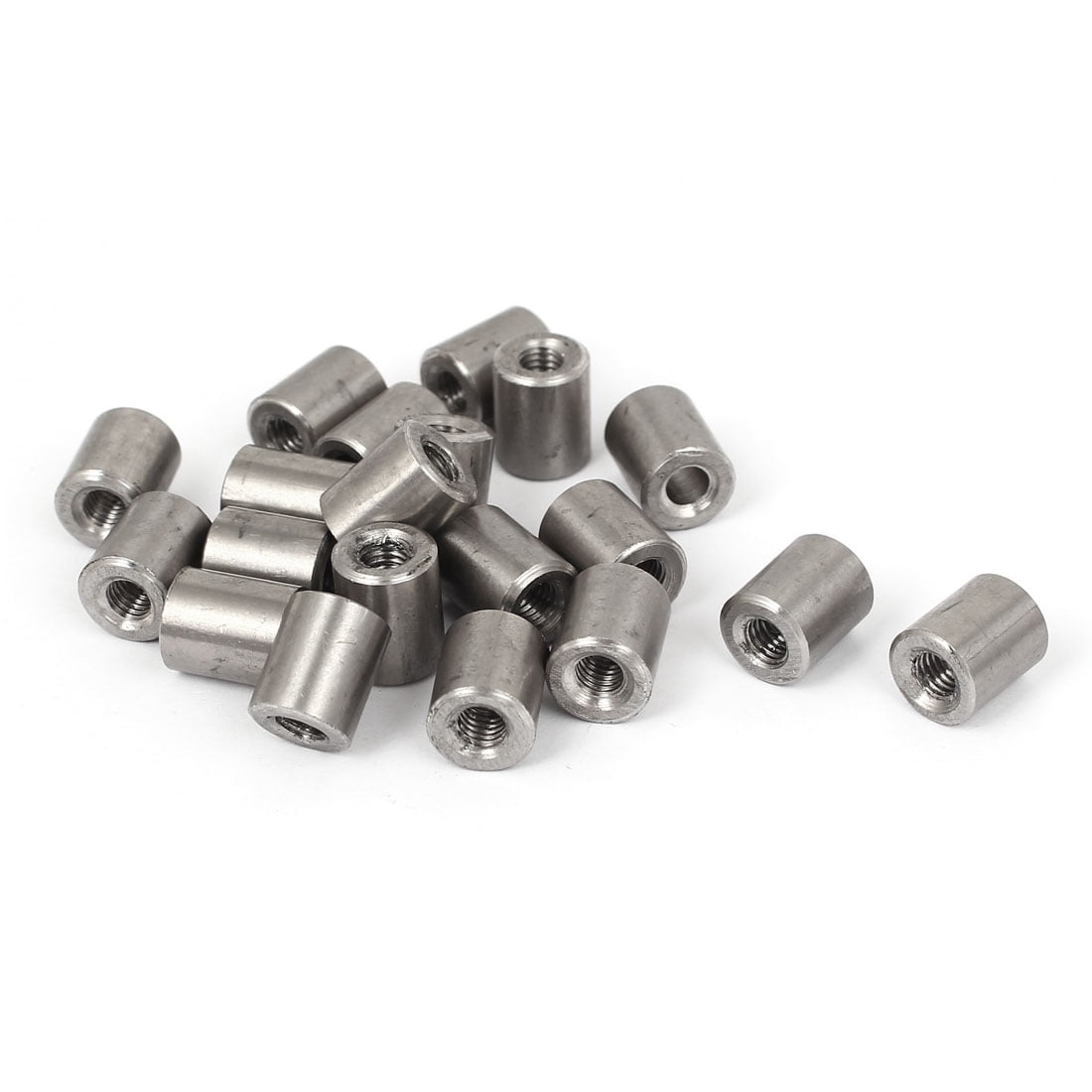 M5x0.8mm 304 Stainless Steel Metric Threaded Round Coupling Connector