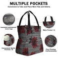 thumbnail image 3 of Pioneer Flower Floral Print Pattern Drawstring Lunch Bag Women - Drawstring Lunch Bag Insulated for Work Office - Stain-Resistant Large Lunchbags for Women with Multi-Pockets, 3 of 6