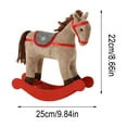 thumbnail image 3 of HBBKVI Christmas Decor Adorable Christmas Wooden Rocking Horse Christmas Handmade Gift Indoor Wooden Horse Sculpture Winter Desktop Decoration Tiered Tray and Home Decor. Xmas Holiday Gift, 3 of 6