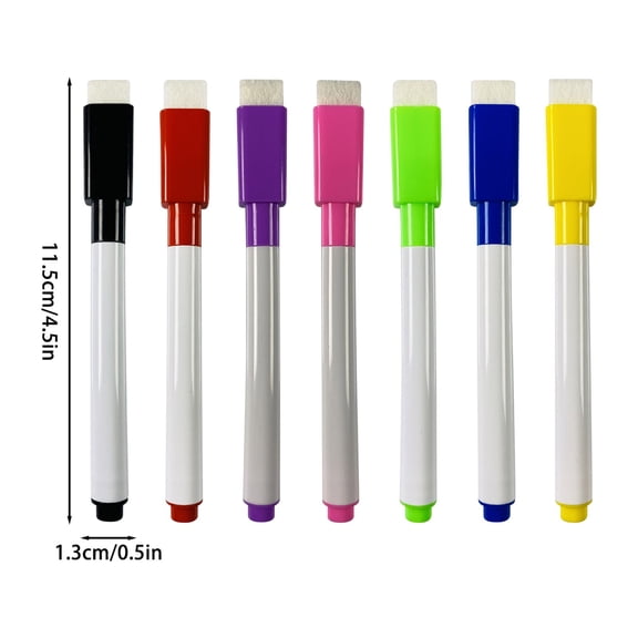 Clearance Under $0.89! 1PC Whiteboard Marker with Eraser Cap, Fine Point Dry-Erase Pen for Writing & Drawing, Plastic, for Office & Home, (12cm, Purple)
