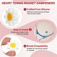 thumbnail image 3 of Uxcell Tennis Dampener, Flower Silicone Tennis Racket Dampeners Racket Shock Absorber to Reduce Vibration Soft Cute Fit for (Players/Universal Fit for All Racquets) 4Pcs & 4 Colors-Set 1, 3 of 7