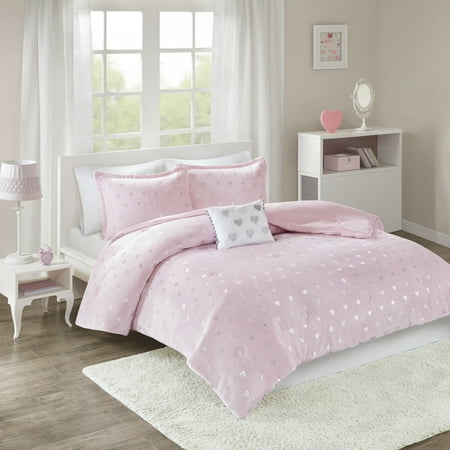 Home Essence Teen Audrey Metallic Printed Plush Comforter Set