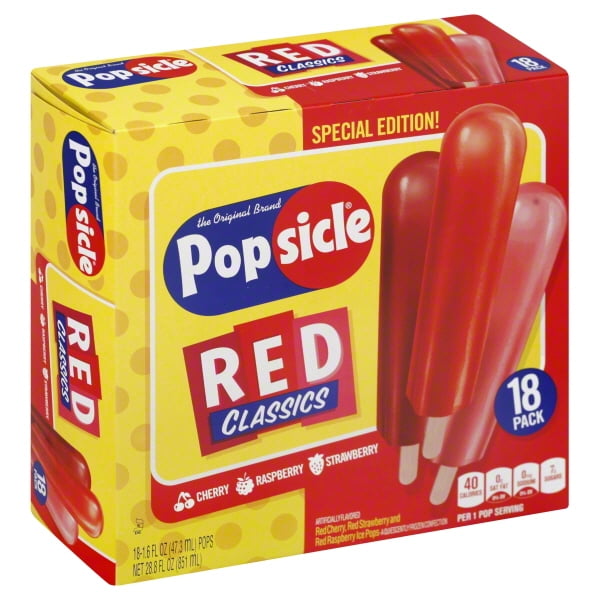 Unilever Popsicle Ice Pops 18 Ea Walmart