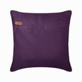 thumbnail image 2 of Funda de almohada morada, funda de almohada contemporánea, funda de cojín de 30 x 30 cm (12 x 12 pulgadas), fundas de almohada cuadradas de ante sintético, funda de almohada con pliegues, 2 of 5