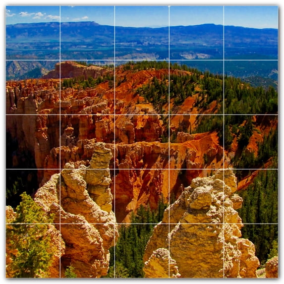 Picture-Tiles.com: Canyon Ceramic Tile Wall Mural WAL500359-55XL. 60"W x 60"H using (25) 12" x 12" Ceramic Tiles-Satin Finish