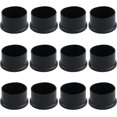 thumbnail image 1 of GFDYREE 12 Pcs Furniture Chair Leg Caps PVC Rubber Feet Protector Pads Furniture Table Covers Round Bottom,1-7/8 Inches, Black, 1 of 5