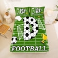 thumbnail image 5 of Erosebridal Boys Personalized Gifts Bed Sheets,Alphabet D Pattern Football Sport Games Theme King Sheets For Kids 4-Piece, 5 of 6