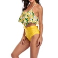 thumbnail image 2 of Traje de baño sexy para mujer Traje de baño de bikini de dos piezas con flores de honda Fridja nalpqowj20909, 2 of 7