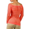thumbnail image 3 of Summer Fishnet Long Sleeve Shirt Dancing Blouse Top Beach Bathing Suit, 3 of 3