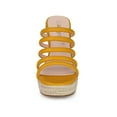 thumbnail image 6 of BLISSFUL STEP Women's Platform Strappy Slip on Espadrille Wedges Sandals, 6 of 6