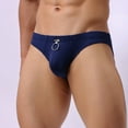 thumbnail image 5 of kpoplk Mens Brief Underpants Pouch Enhancing Low Waist Mesh Underwear Blue,L, 5 of 6