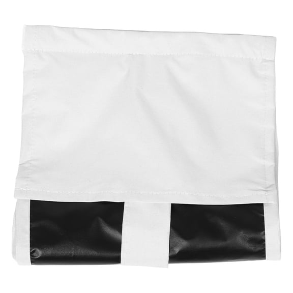 Yardwe No Drill White Door Curtain Blackout Fabric with Adjustable Tiebacks for Front Door