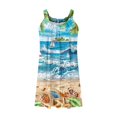 thumbnail image 5 of Aimik Women's Scoop Neck Beach Spaghetti Strap Dress Summer Bohemian Style Loose Mini Dress Lightweight Soft Slip Dress, 5 of 6