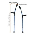 thumbnail image 6 of KFFKFF Adult Forearm Crutches, Aluminum, 11-Level Height & 4-Level Cuff Adjustability, Foldable, Lightweight Support for Leg Injuries, Surgery, Disabilities, 1 Pair, Capacity 350LBS, 6 of 9