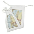 thumbnail image 2 of Map Fabric Pouch Set of 2, High Detailed Map Illustration of Scandinavian Region European Travel Guide Print, Small Drawstring Bag for Toiletries Masks and Favors, 9" x 6", Multicolor, by Ambesonne, 2 of 2