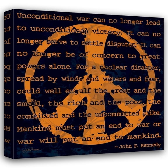 Sylvia Murray 15x15 Gallery Wrapped Canvas Wall Art Titled - Peace Sign III