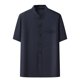 thumbnail image 2 of pstuiky camiseta de hombre, Camisa informal de manga corta, cuello alto, lisa y cómoda para hombre camisas casuales para hombre s, 2 of 3