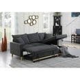 thumbnail image 4 of Colton Dark Gray Fabric Reversible Sleeper Sectional Sofa with Storage Chaise, 4 of 13
