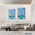 thumbnail image 4 of Elephant Stock Turquoise Buddha Wall Art - Vertical Multi Panel Canvas - Living Room Wall Decor - Religion And Spirituality Multi Panel - Blue And Turquoise Decor - 42" x 65", 4 of 8
