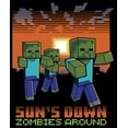 thumbnail image 2 of Boy's Minecraft Sun's Down Zombies Around  Pull Over Hoodie Black Medium, 2 of 4
