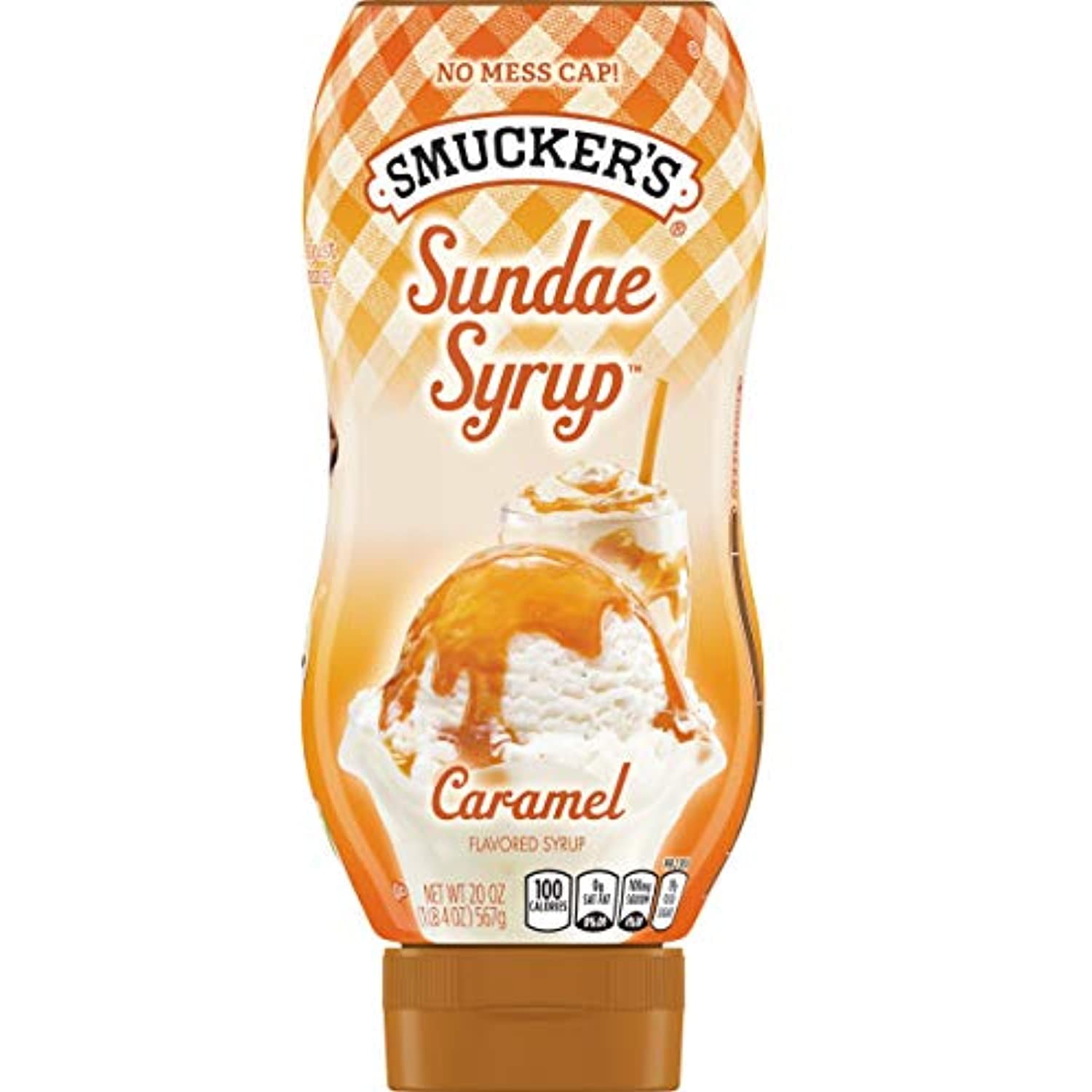 Smuckers Sundae Syrup Caramel Flavored Syrup, 20 Ounces