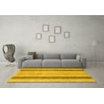 thumbnail image 3 of Ahgly Company Indoor Rectangle Abstract Yellow Modern Area Rugs, 4' x 6', 3 of 4