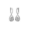 thumbnail image 3 of ARAIYA FINE JEWELRY Sterling Silver Round Diamond Halo Earrings (5/8 cttw, I2-I3 Clarity, I-J Color), 3 of 6