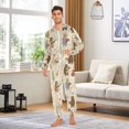 thumbnail image 6 of FORMRS Onesies Pajama for Adults Unisex Hoodie Winter Jumpsuit One Piece Sleepwear, Sizes S-2XL, Musical Animals Pattern, 6 of 7