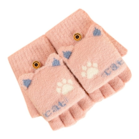 

Aompmsdx Toddler Kids Children S Knit Cartoon Winter Warm Girls Boys Baby Gloves Mittenshoodies