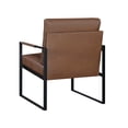 thumbnail image 6 of Xukmct Faux Leather Upholstery Accent Chair with Black Metal Frame, Modern Comfort Armchair for Living Room, Office, Bedrooom, Brown, 6 of 7