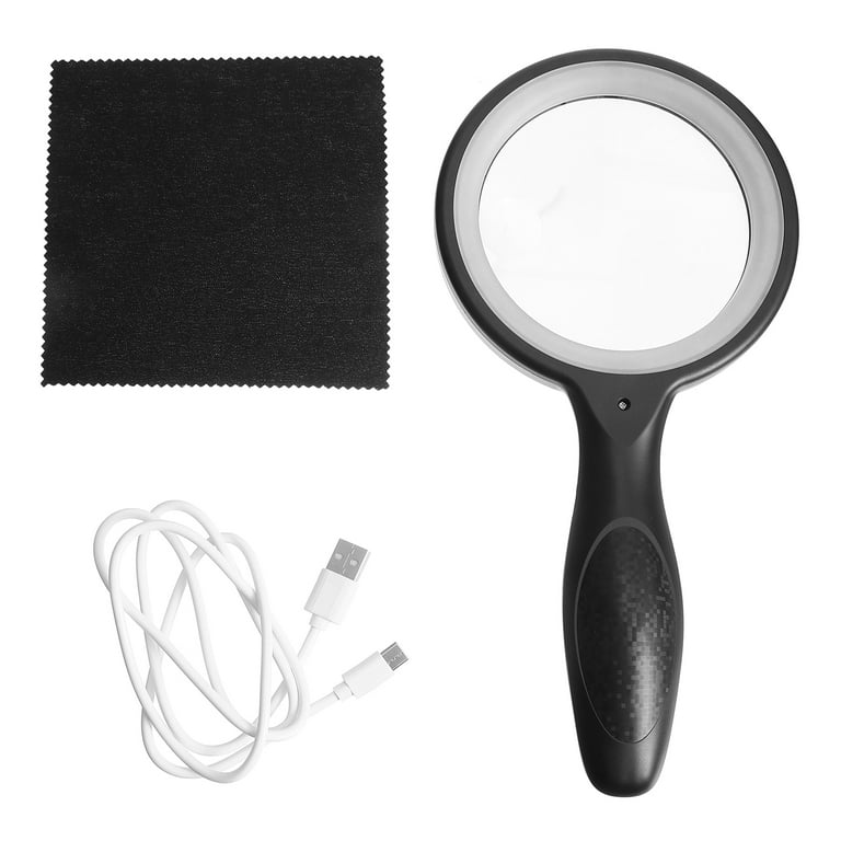Shatterproof Magnifying Glass with Light Handheld Reading Magnifying Glass  