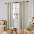 thumbnail image 4 of Deconovo Kitchen Curtains Pack of 2 Grommet Room Darkening Thermal Insulated Window Curtains, Light Beige, 38" x 45", 4 of 8