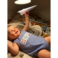 thumbnail image 6 of BemeyourBBs Newborn Baby Boy Girl Summer Clothes Plaid Gingham Bubble Romper Sleeveless Cute Sailboat Embroidery Plaid Print Bodysuit Playsuit Infant Baby Boys Summer Outfit, 6 of 9