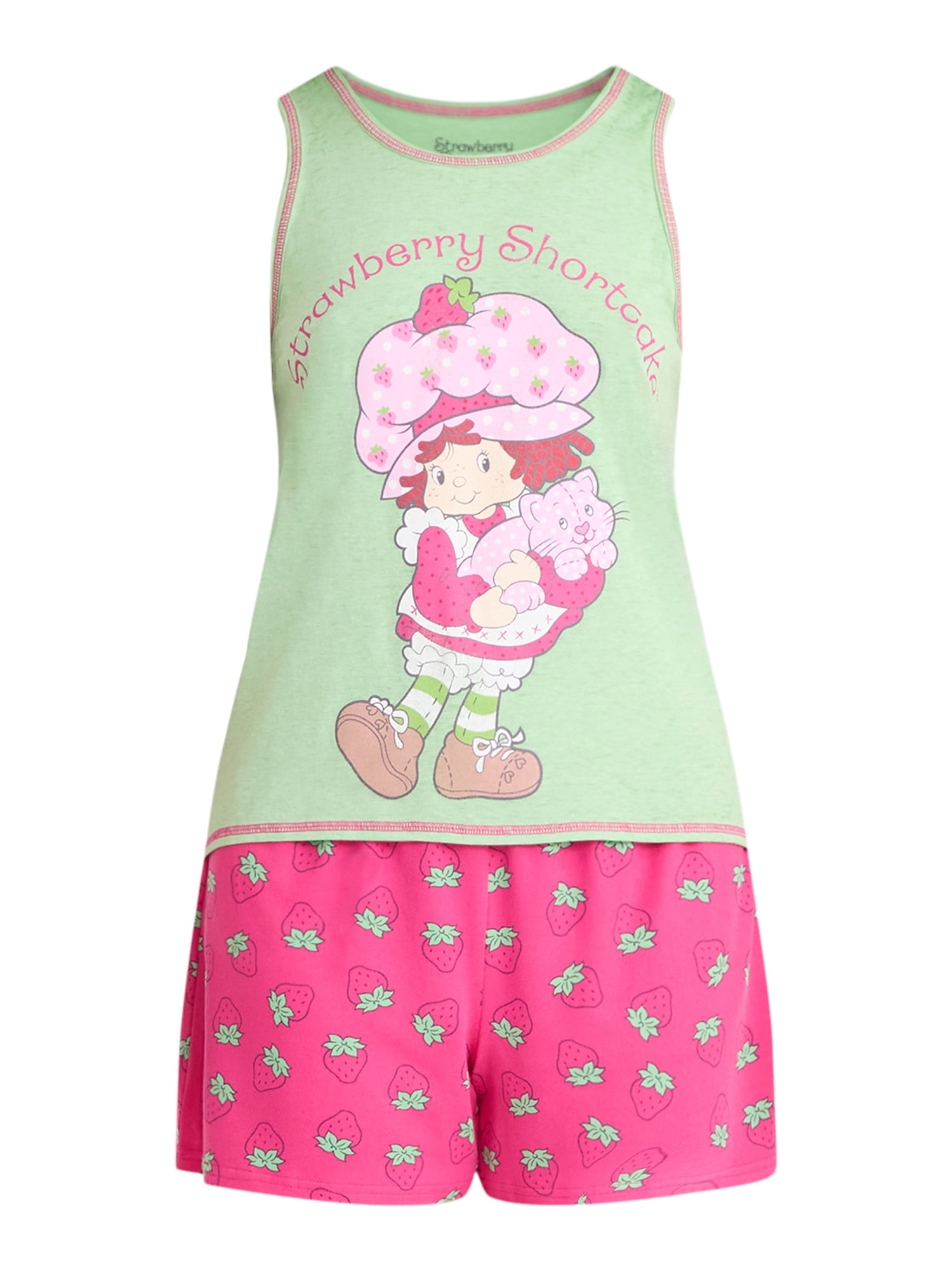 Strawberry Shortcake Women's Tank Top and Shorts Pajama Set, 2-Piece, Sizes XS-3X