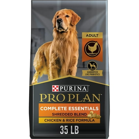 Purina Pro Plan Dry Dog Food for Adult Dogs Complete Essentials High Protein, Real Chicken & Rice, 35 lb Bag