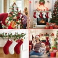 thumbnail image 6 of Personalized Christmas Stocking - 18 Inches Hanging Stockings with DIY Snowman Name Tags, 6 Pack Large Size Knitted Stockings for Mantels, Christmas Tree Family Holiday, 6 of 7