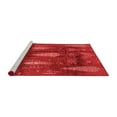 thumbnail image 2 of Ahgly Company Machine Washable Indoor Round Abstract Red Modern Area Rugs, 8' Round, 2 of 4