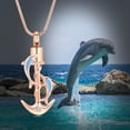 thumbnail image 7 of Anchor with Dolphin Cremation Jewelry for Ashes Holder Urn Necklace Lockets for Human Ashes Pendent for Ashes and Chain, 7 of 7