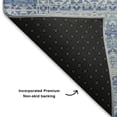 thumbnail image 5 of Addison Rugs Mayfield Premium Machine Washable Transitional Stripes Sky Round Rug, 8' X 8' Machine Washable Transitional Stripes Sky Oversized Sherpa Throw Blanket, 5 of 6