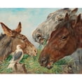 thumbnail image 2 of Julius von Blaas 14x12 Black Ornate Wood Framed Double Matted Museum Art Print Titled: The Good Companions, 2 of 5