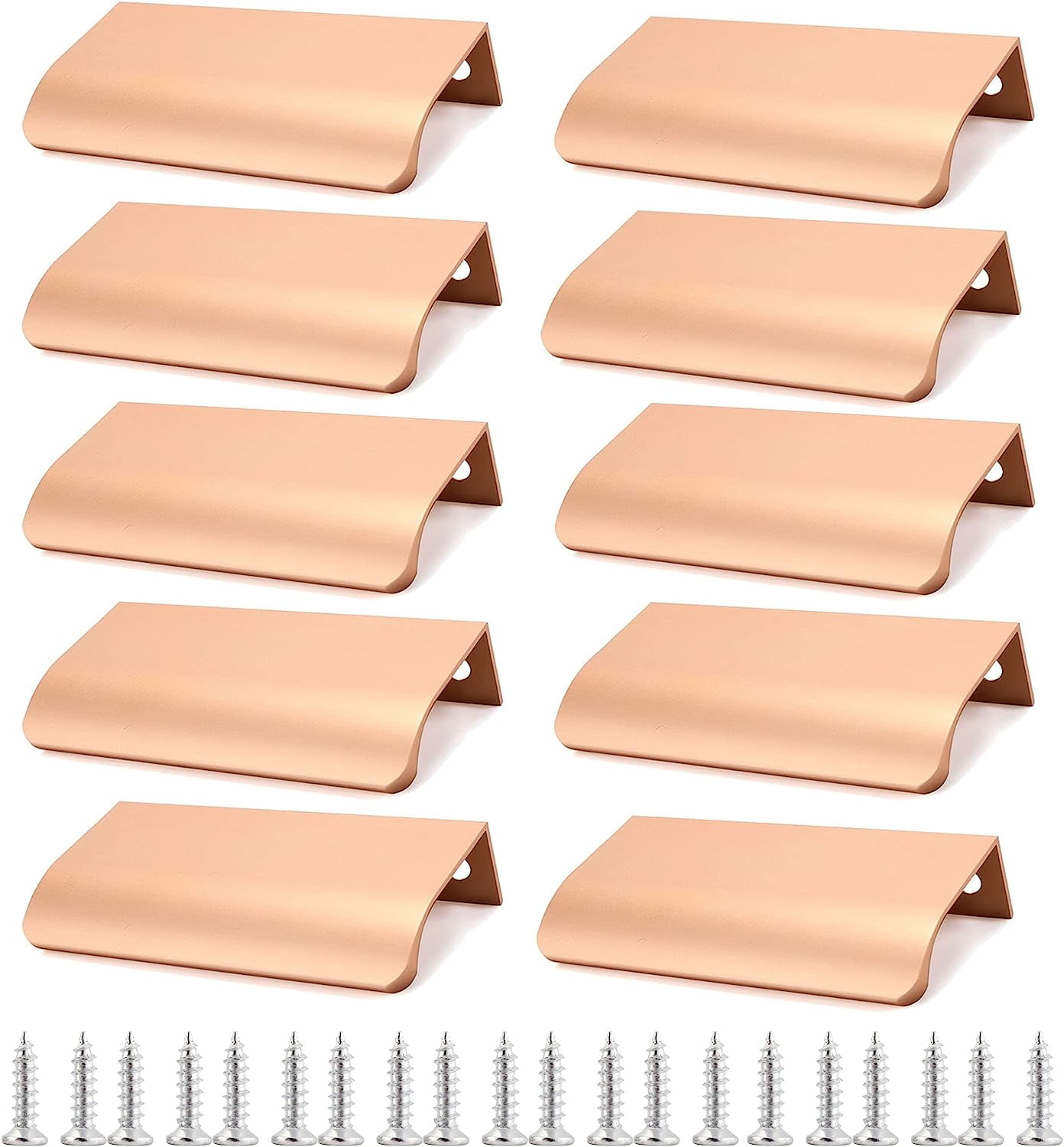 Edge Finger Tab Pull with Screws for Kitchen Concealed