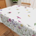 thumbnail image 3 of Nanqianyi Watercolor Floral Polyester Tablecloth,60x120 Inch,Waterproof Table Cover For Birthday Wedding Party Decor, 3 of 5