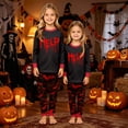 thumbnail image 7 of HTHLVMD Print Pjs, Top Bottom Sleepwear, Family Matching Pajamas, Halloween Blood Drip Help Red Bat Full Print Family Matching Pajamas Set, Long Sleeve Crew Neck 2 Piece Loungewear, 7 Years, 7 of 7