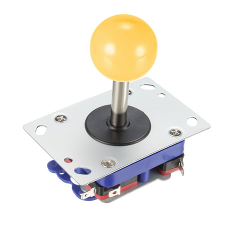 Joystick Control Stick Rocker Switch 4-8 Way Adjustable Yellow Ball Top Handle DIY Parts Arcade Game (Best Way To Improve Ball Handling)