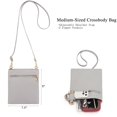 thumbnail image 3 of Bandolera Idesort, bolso de hombro grande, conjunto gris, 3 of 7
