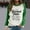 Green, variant on Tbopshirt Womens Top Women Fashion O-Neck Print Long Sleeve T-Shirt Long Sleeve Splicing Top