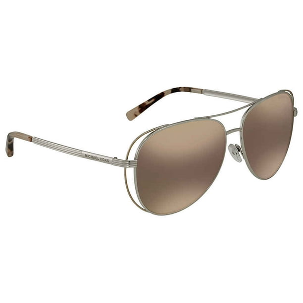 Michael Kors Lai Bronze Mirror Pilot Ladies Sunglasses MK1024 11765A 58 -  